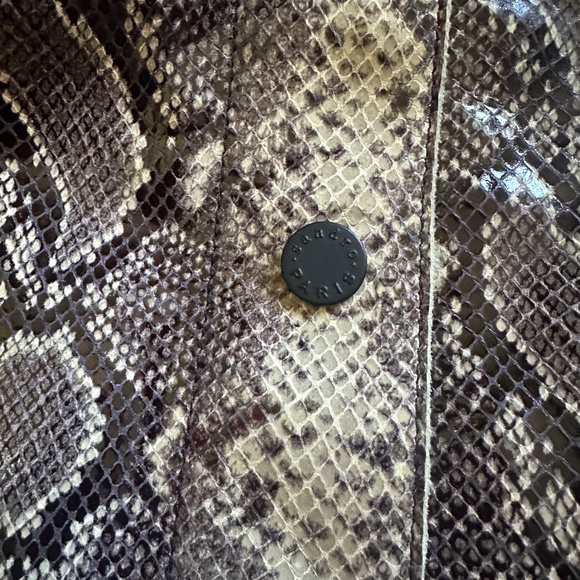 Sandro Kimberlay leather snakeskin miniskirt - Picture 4 of 7